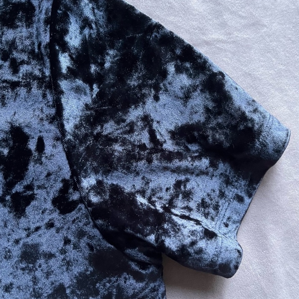TWIK crushed blue velvet dress | Medium - Picture 5 of 8